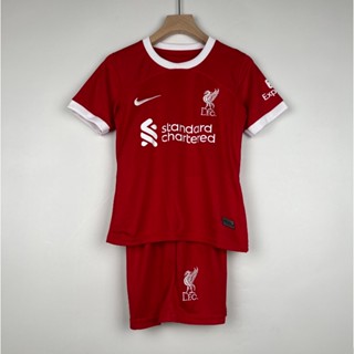 【จัดส่งด่วน】ชุดเสื้อกีฬาแขนสั้น ลายทีมชาติฟุตบอล liverpool Fans edition สําหรับเด็ก และผู้ใหญ่