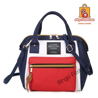 Wonderful  Bingo fashion Japan Women Bag กระเป๋าสะพายข้างสำหรับผู้หญิง (Bluered)