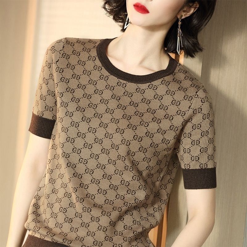 เสื้อกันหนาวลําลอง ผ้าเรยอน ทรงหลวม แฟชั่นฤดูร้อน สไตล์เรโทร สําหรับผู้หญิง