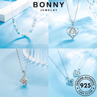 BONNY JEWELRY ผู้หญิง แฟชั่น จี้ เครื่องประดับ Silver แท้ มอยส์ซาไนท์ไดมอนด์ เรียบง่าย เกาหลี 925 สร้อยคอ เงิน เครื่องประดับ ต้นฉบับ M049