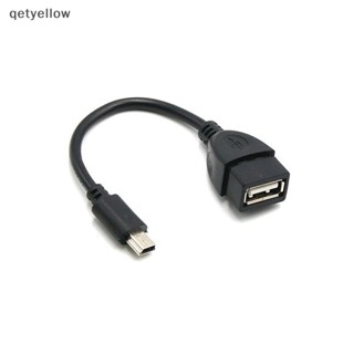 Qetyellow อะแดปเตอร์สายเคเบิ้ล Mini USB Male to USB Female OTG สําหรับกล้องวิดีโอ TH