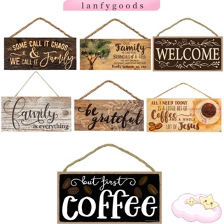 Lanfy ป้ายต้อนรับ ลาย Welcome Plaques Sweet Rustic สําหรับแขวนตกแต่งผนัง ประตู