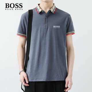 ใหม่ เสื้อโปโล BOSS แขนสั้น ใส่สบาย สําหรับผู้ชาย และผู้หญิง