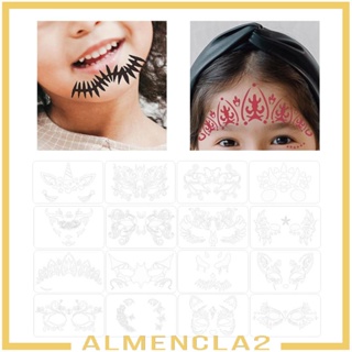 [Almencla2] แผ่นแม่แบบ ลายฉลุ ทนทาน สําหรับเด็ก เพ้นท์หน้า เพ้นท์หน้า แต่งหน้า เพ้นท์หน้า วันหยุด การแสดงบนเวที วันเกิด