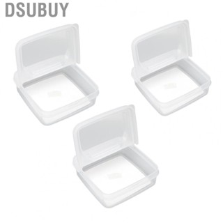 Dsubuy Flip Top Cheese Container  Durable Square 3Pcs Large  Space Saving  Storage Box for