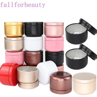 Fallforbeauty กระป๋องชา โลหะ ทรงกลม ขนาดเล็ก 53*37 มม. พร้อมฝาปิด