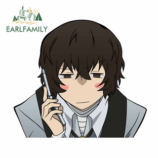 Earlfamily สติกเกอร์ กันน้ํา กันรอยขีดข่วน ลายอนิเมะ Bungo Stray Dogs 13 ซม. x 11.3 ซม. สําหรับตกแต่งรถยนต์