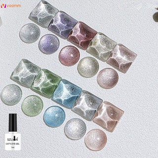 สีเจลแคทอาย สีเจล สีทาเล็บลูกแก้ว สีลูกแก้ว สีเจลแฟลช Flash Diamond cat eye ยาทาเล็บ สีเจลทาเล็บ สีเจล Cat Eye Nail Polish veemm