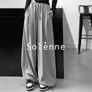 Solenne  กางเกงขายาว กางเกงยีสน์ผู้หญิง ทรงหลวม ๆ ตรง Retro Hip Hop Pants 2023 NEW Style ทันสมัย สไตล์เกาหลี Korean Style พิเศษ A23L0P9 36Z230909