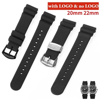 สายนาฬิกาข้อมือซิลิโคน กันน้ํา 20 มม. 22 มม. สําหรับ Seiko Band