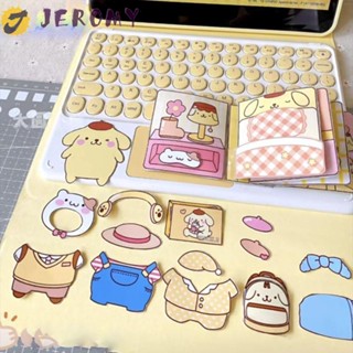 Jeromy สติกเกอร์ ลายการ์ตูน Melody หนังสือเงียบ Kuromi Cinnamoroll DIY ของเล่นสําหรับเด็ก