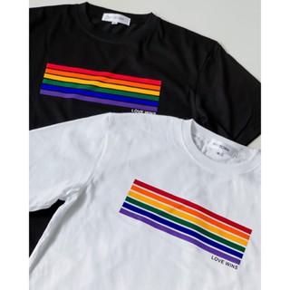 [COD]S-5XL เสื้อยืดผ้าดีที่สุด ลาย LOVE WINS #1S-5XL