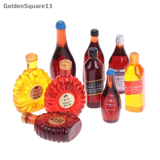 Goldensquare โมเดลขวดไวน์จําลอง ขนาดมินิ 1:12 สําหรับตกแต่งบ้านตุ๊กตา 10ชิ้น ต่อชุด