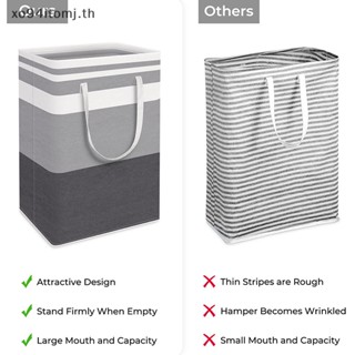 Xotomj ตะกร้าซักผ้า ความจุขนาดใหญ่ 75 ลิตร แบบพกพา พับได้ พร้อมที่จับ TH