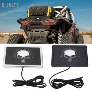 B_HILTY DC12V Universal 4inx6in LED Flag Light Skull Pattern สำหรับรถจักรยานยนต์ UTVs ATVs