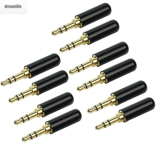 【DREAMLIFE】5/10pcs 3.5mm 3-Pole Male Head Repair Jack Plug Stereo Audio Headphone-Connector