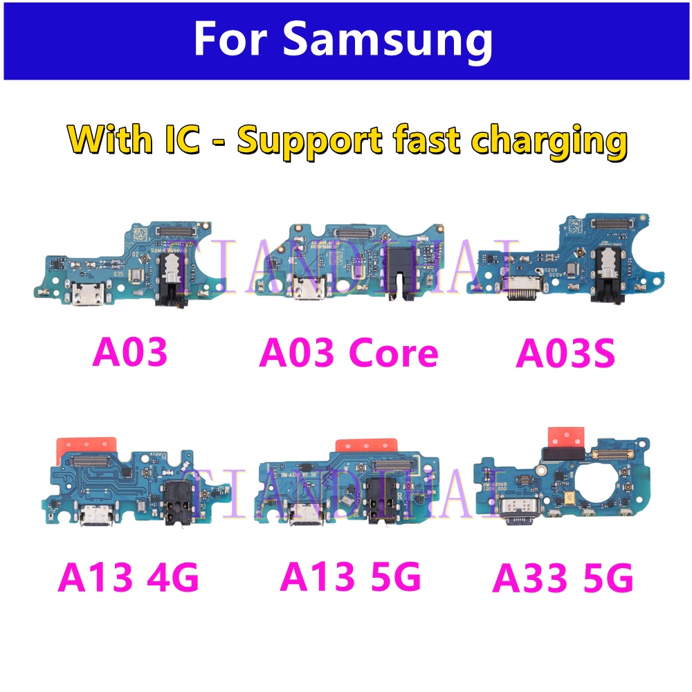 บอร์ดโมดูลเชื่อมต่อสายชาร์จ USB สําหรับ Samsung A03 CORE A03S A13 A33 A035F A135F A032F