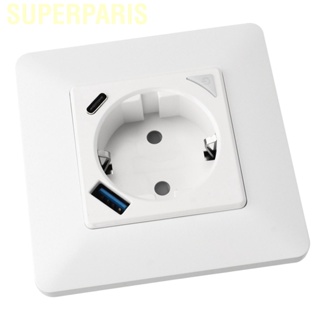 Superparis Smart Wall Outlet Wireless Wifi APP Remote Control USB Fast Charging Socket AC100‑240V