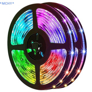 Mchy&gt; ใหม่ แถบไฟ LED RGB 5050 3 คีย์ 3 คีย์ ยาว 1 ม. ยืดหยุ่น USB สําหรับพื้นหลังทีวี