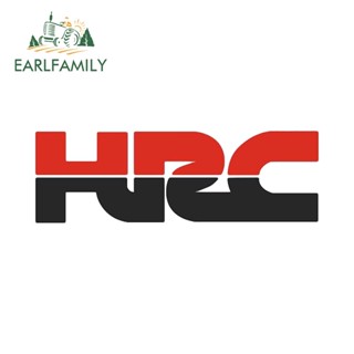 Earlfamily สติกเกอร์โลโก้ HRC กันน้ํา กันแดด ขนาด 13 ซม. x 4.9 ซม. สําหรับติดตกแต่งรถยนต์ ตู้เย็น เซิร์ฟบอร์ด