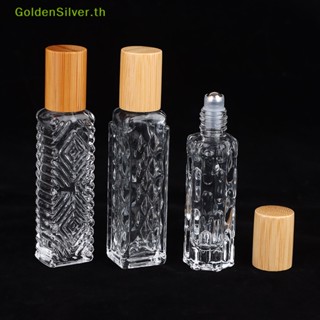 Goldensilver ขวดแก้ว สีเงิน พร้อมลูกกลิ้งโลหะ และลูกบอลแก้ว