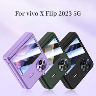 เคสมือถือ แบบแข็ง บางพิเศษ ป้องกันลายนิ้วมือ กันกระแทก สําหรับ Vivo X Flip 2023 5G V2256A Vivo X Flip