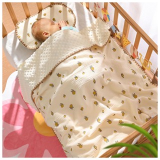  DreamCradle Dotted Backing Baby Blanket น่ารักพิมพ์ผ้าห่มระบายอากาศฤดูร้อนนุ่มผ้าห่มเย็นสำหรับเด็กวัยหัดเดินอนุบาล