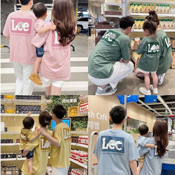 [ML] เสื้อแขนสั้น สไตล์ตะวันตก สําหรับครอบครัว แม่ และลูก 100-xxl