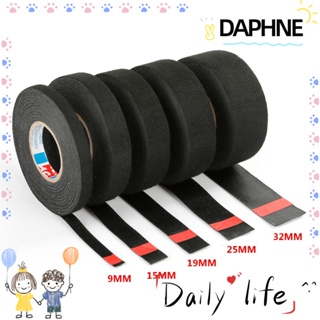 DAPHNE 15M Electrical Wire Harness Tape Cable Fixed Adhesive Cloth Fabric Insulation Wrapping Tape Loom Width 9/15/19/25/32MM Automotive Heat-resistant