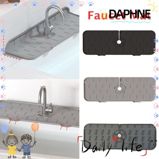 ♫DAPHNE♫ Bathroom Accessories Silicone Faucet Mat Water Splash Guard Water Catcher Mat Splash Guard Mat Bathroom Drying Pads Faucet Wraparound Kitchen Sink Washable Drip Protect Drain Pad