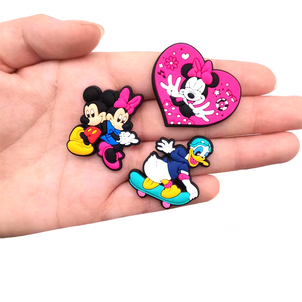 มิกกี้ตลก Jibbitz ชุดตัวติดรองเท้าเซต ตัวติดรองเท้ามีรู จิ๊บบิท Charms ตกแต่งน่ารัก