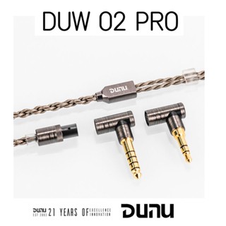 Dunu DUW02 Pro สายเคเบิลหูฟัง OCC ทองแดง ชุบเงิน พร้อมปลั๊ก Q 2 Pin MMCX