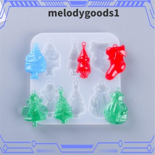 Melodygoods1 แม่พิมพ์เรซิน อีพ็อกซี่ คริสตัล รูปกวางเอลก์ สําหรับทําเครื่องประดับ แขวนป้ายแท็ก คริสต์มาส