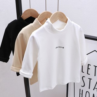 เสื้อตัวในกำมะหยี่เยอรมันคอสูงต่ำสำหรับเด็กTเสื้อ-SK4J147