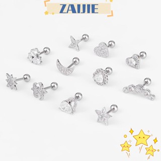 Zaijie24 Tragus ต่างหูกระดูกอ่อน แบบเกลียว 12 แบบ