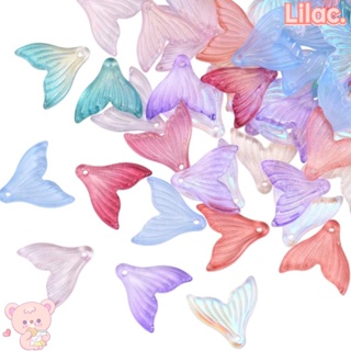 Lilac จี้คริสตัลใส รูปหางปลา 100 ชิ้น สําหรับทําเครื่องประดับ DIY 100 ชิ้น