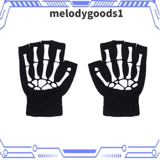 MELODYGOODS1 ถุงมือถักนิตติ้ง ให้ความอบอุ่น แฟชั่นฤดูหนาว