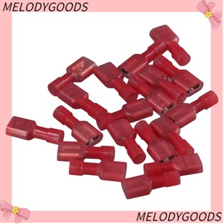 MELODG ขั้วต่อสายไฟ ไนล่อน 22-16 AWG FDFN1.25-250 สีแดง สําหรับยานยนต์ 100 ชิ้น