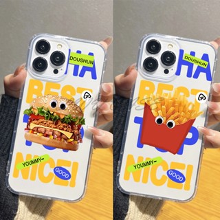 เคสโทรศัพท์มือถือแบบนิ่ม ลายแฮมเบอร์เกอร์ชิป สําหรับ vivo Y02s Y02 Z1 Pro Z5x Y35 V11i V5 V5s Y67 V7+ V7 Plus Y79 Y76s Y71 Y71i Y81 Y81i Y51 2020 Y31 2020 V25 V20 Pro S7 SE X21