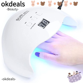 OKDEALS เครื่องเป่าเล็บ 48W แฟชั่นใหม่ เครื่องมือทําเล็บ แบบแห้งเร็ว โคมไฟเล็บ เพิ่มประสิทธิภาพในการทําเล็บ