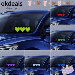 OKDEALS สติกเกอร์ LED รูปหัวใจ สําหรับตกแต่งหน้าต่างรถยนต์