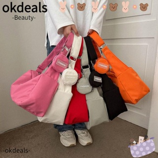 OKDEALS กระเป๋าสะพายไหล่ อเนกประสงค์ น้ําหนักเบา จุของได้เยอะ