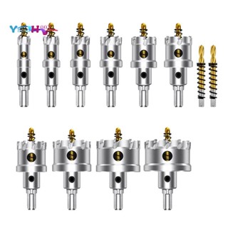 Tcthole ชุดดอกสว่านโฮลซอ 5/8 นิ้ว -2-1/8 นิ้ว สําหรับโลหะ สเตนเลส เหล็ก ไม้ พลาสติก 12 ชิ้น