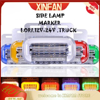 Xinfan โคมไฟข้าง LED 12V 24V สองสี มาร์กเกอร์ Aksesori Lori Lampu Lori Tepi Body