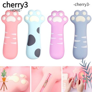 Cherry3 กล่องดินสอ ซิลิโคน อุ้งเท้าแมว สร้างสรรค์ ความจุขนาดใหญ่ เครื่องเขียน