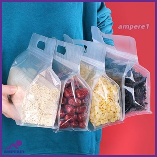 Reusable Peva ถุงอาหารตู้แช่แข็ง Stand Up ถุงเก็บอาหารซิลิโคนกระเป๋า Leakproof Top Kitchen Organizer Fresh Shut กระเป๋า Bpa ฟรี-AME1 -AME1