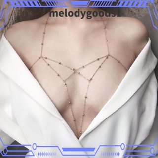 Melodygoods1 ชุดชั้นในโซ่ หลายชั้น ฤดูร้อน ผู้หญิง เครื่องประดับร่างกาย