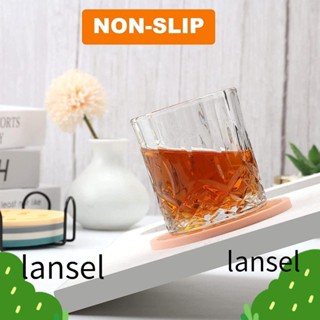 Lansel แผ่นรองแก้วซิลิโคน ทรงกลม กันลื่น กันความร้อน 4 นิ้ว 8 ชิ้น