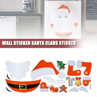 New Christmas Wall Stickers Santa Claus Stickers Self adhesive Window Stickers