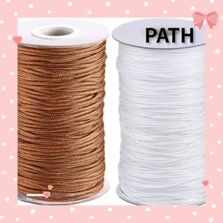 PATH สายไนล่อนถัก สีขาว สีน้ําตาล 87 หลา 0.7 นิ้ว สําหรับปลูกต้นไม้ 2 ม้วน